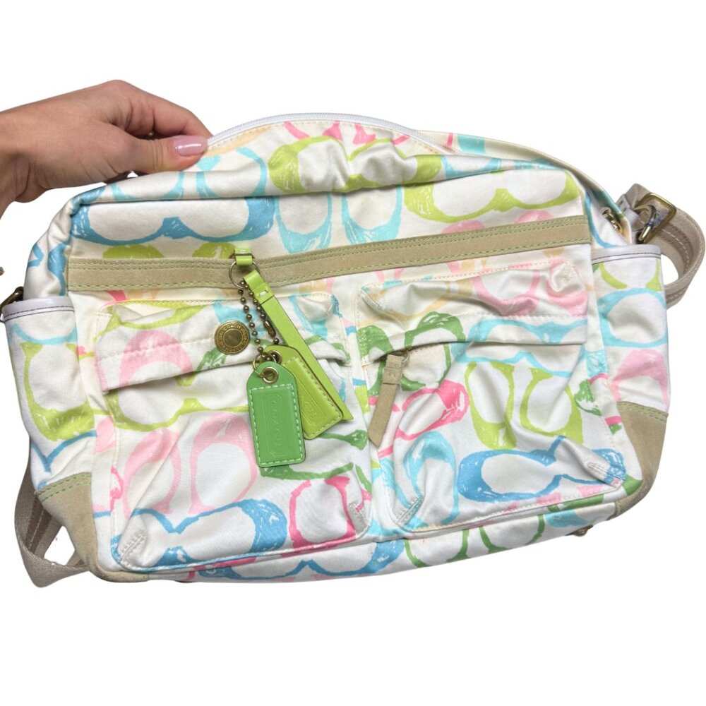 NWT Coach Vintage Scribble Multi-Function Diaper Bag Tote - Rare